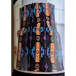 New Black 50x60 Southwest Aztec Fleece Throw Gift Blanket Reversible Aqua Yellow